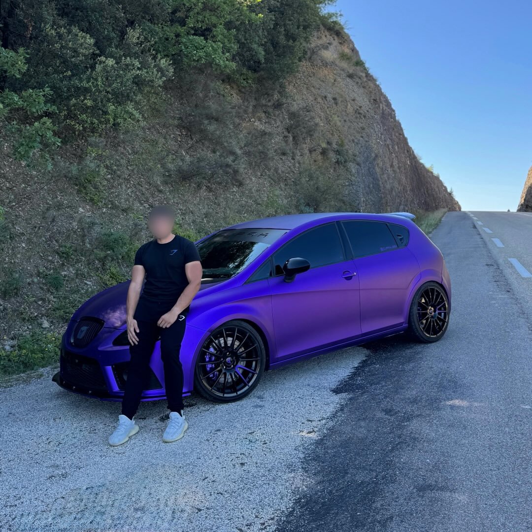 Matte Satin Chrome Purple Car Vinyl Wrap PET  review cupra_bea 01