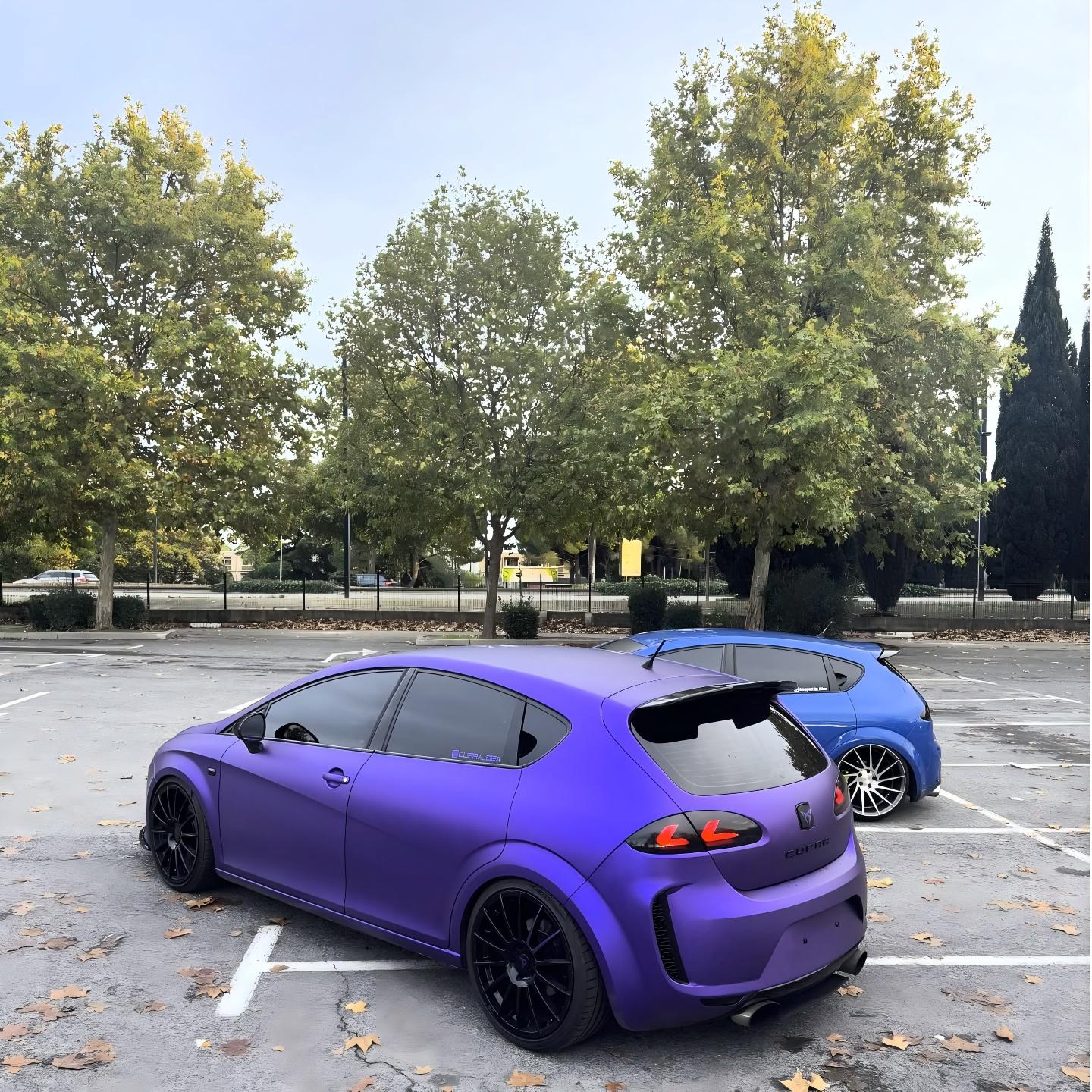 Matte Satin Chrome Purple Car Vinyl Wrap PET  review cupra_bea 03
