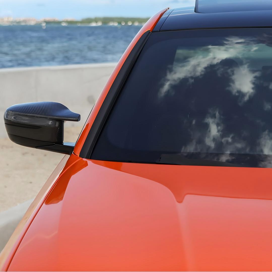 Gloss Metallic Fiery Orange Car Vinyl Wrap PET  review g20.ocky 02