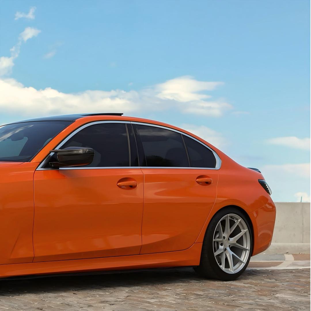 Gloss Metallic Fiery Orange Car Vinyl Wrap PET  review g20.ocky 01