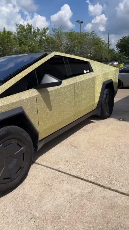 Matte Diamond Glitter Gold Car Vinyl Wrap review 