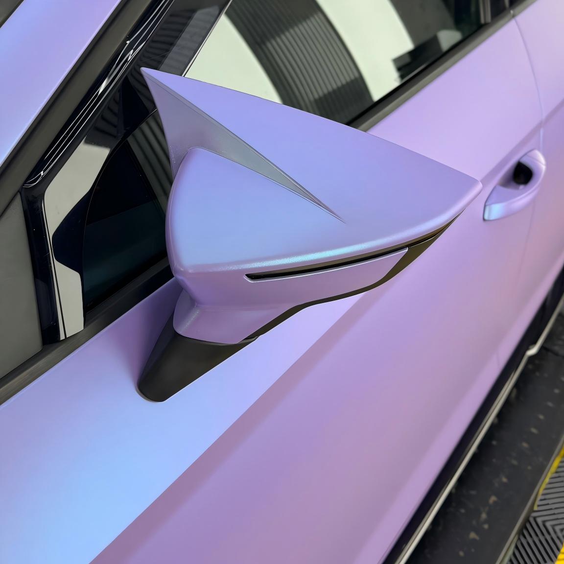 Matte Chameleon Glacial Frost Purple Car Vinyl Wrap PET review spookra_ 00