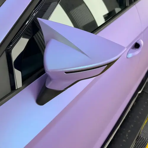 Matte Chameleon Glacial Frost Purple Car Vinyl Wrap PET review 