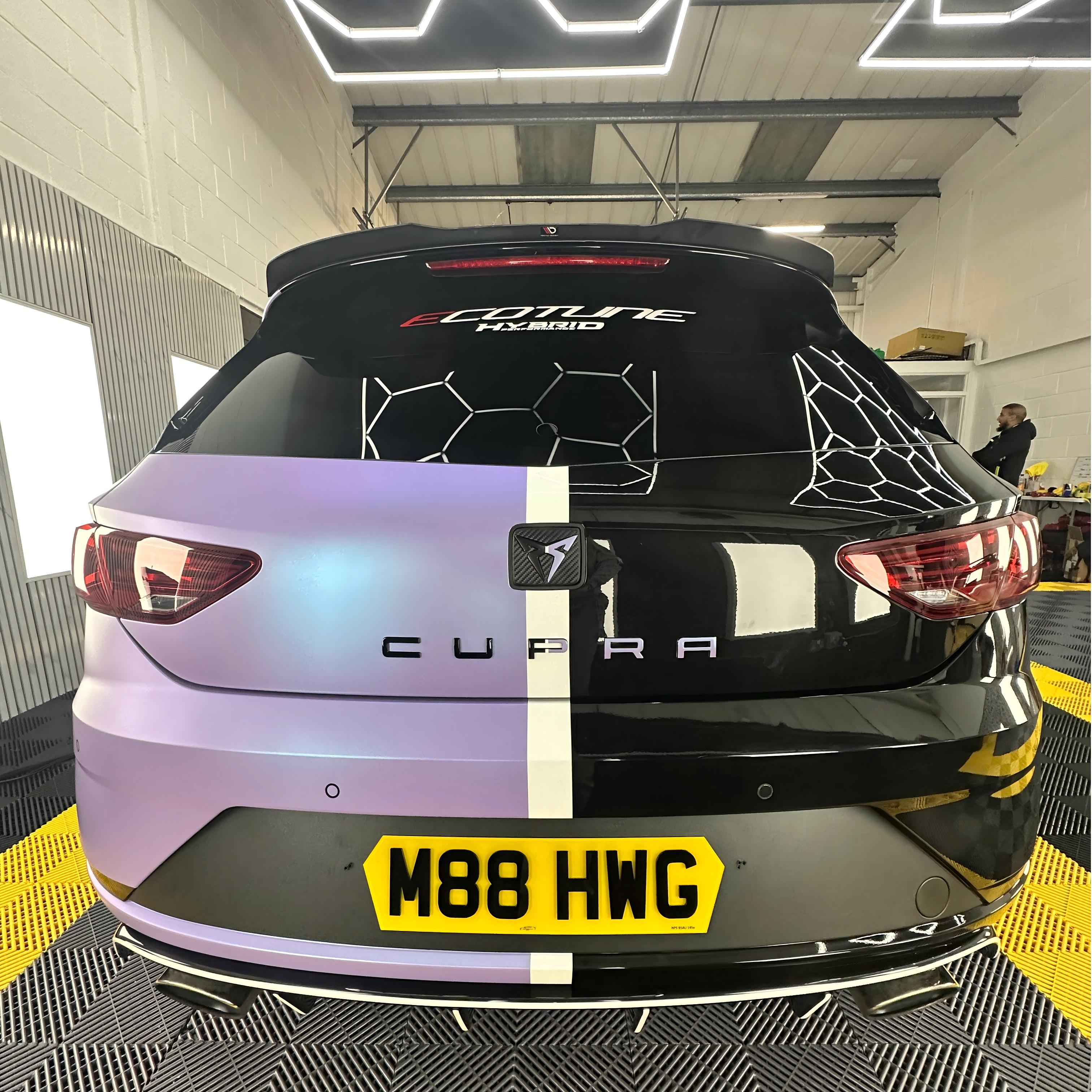 Matte Chameleon Glacial Frost Purple Car Vinyl Wrap PET review spookra_ 05