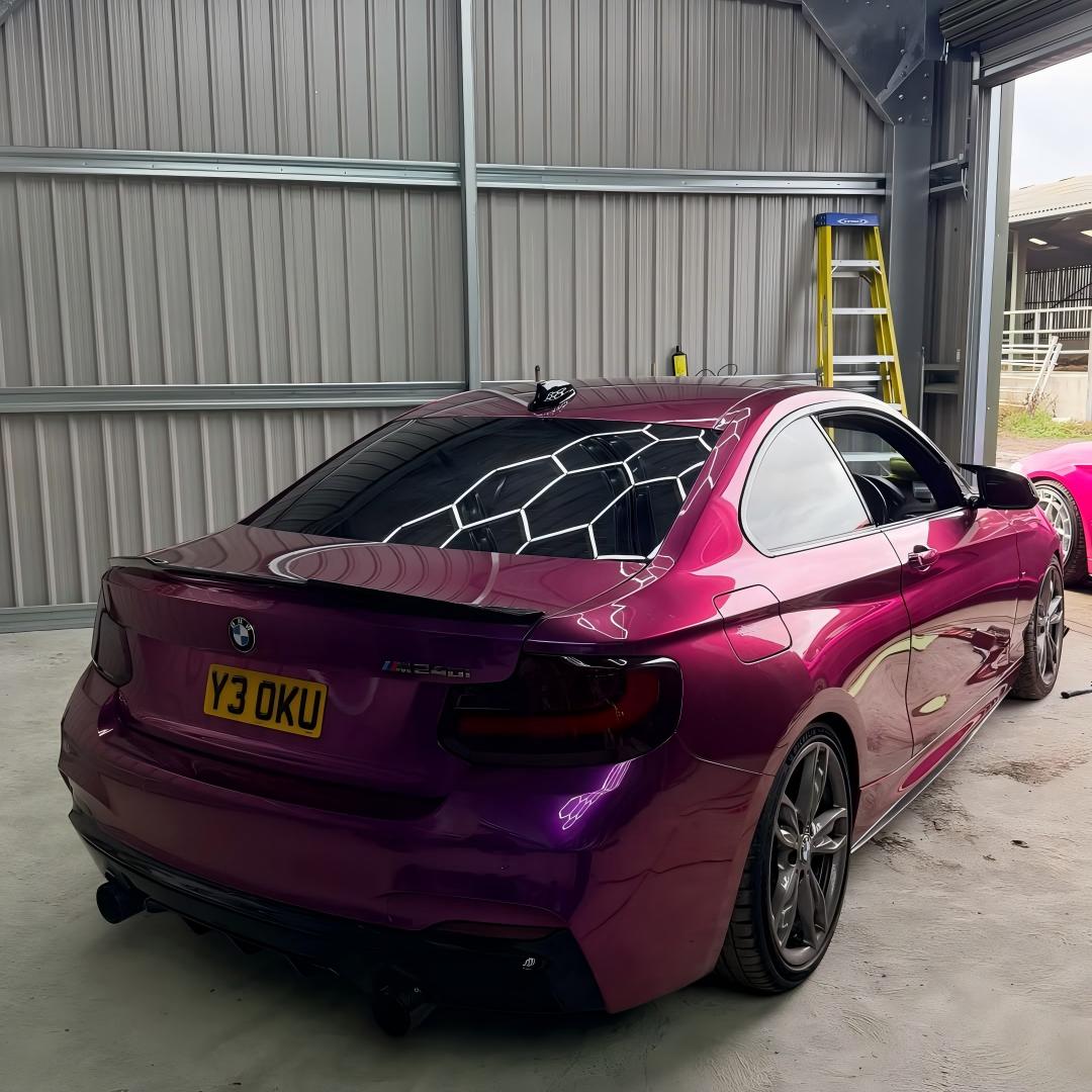 Super  Glossy Pearl Purple Car Vinyl Wrap PET review klgraphicsdesigns 01