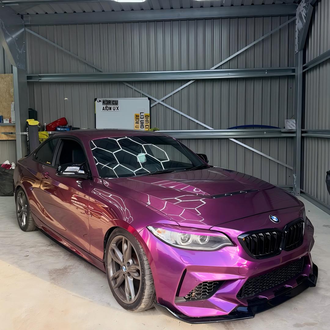 Super  Glossy Pearl Purple Car Vinyl Wrap PET review klgraphicsdesigns 02