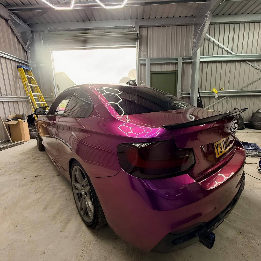 Super  Glossy Pearl Purple Car Vinyl Wrap PET review klgraphicsdesigns 04