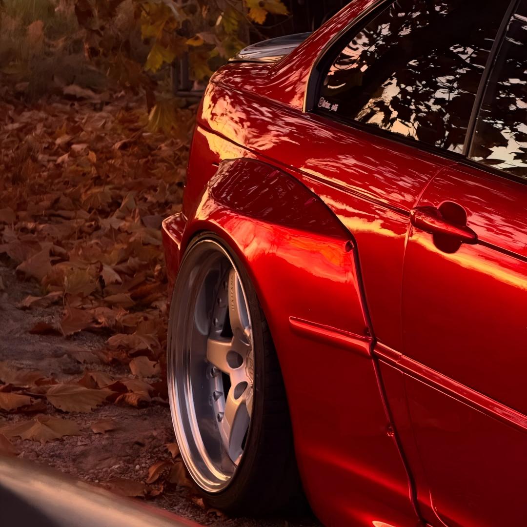 Ultra Glossy Metallic Vampire Red Car Vinyl Wrap BMW PET   review artur._e46 03