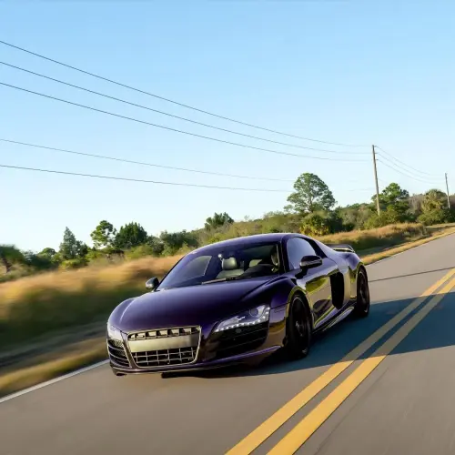 Gloss Metallic Ghost Midnight Purple Car Vinyl Wrap PET review 