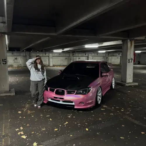 Gloss Metallic Rainbow Laser Pink Car Vinyl Wrap review 