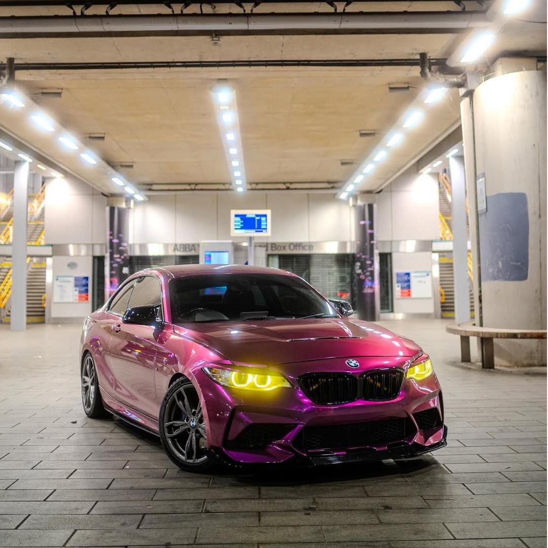 Super  Glossy Pearl Purple Car Vinyl Wrap PET review Pearl 01