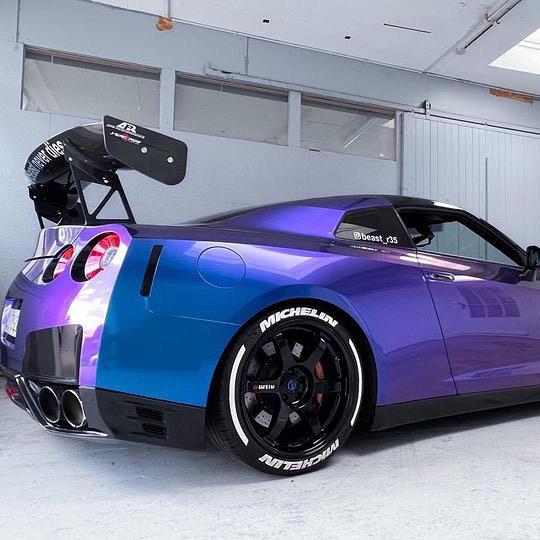 Gloss Chameleon Blue Purple Car Vinyl Wrap review Chameleon 00