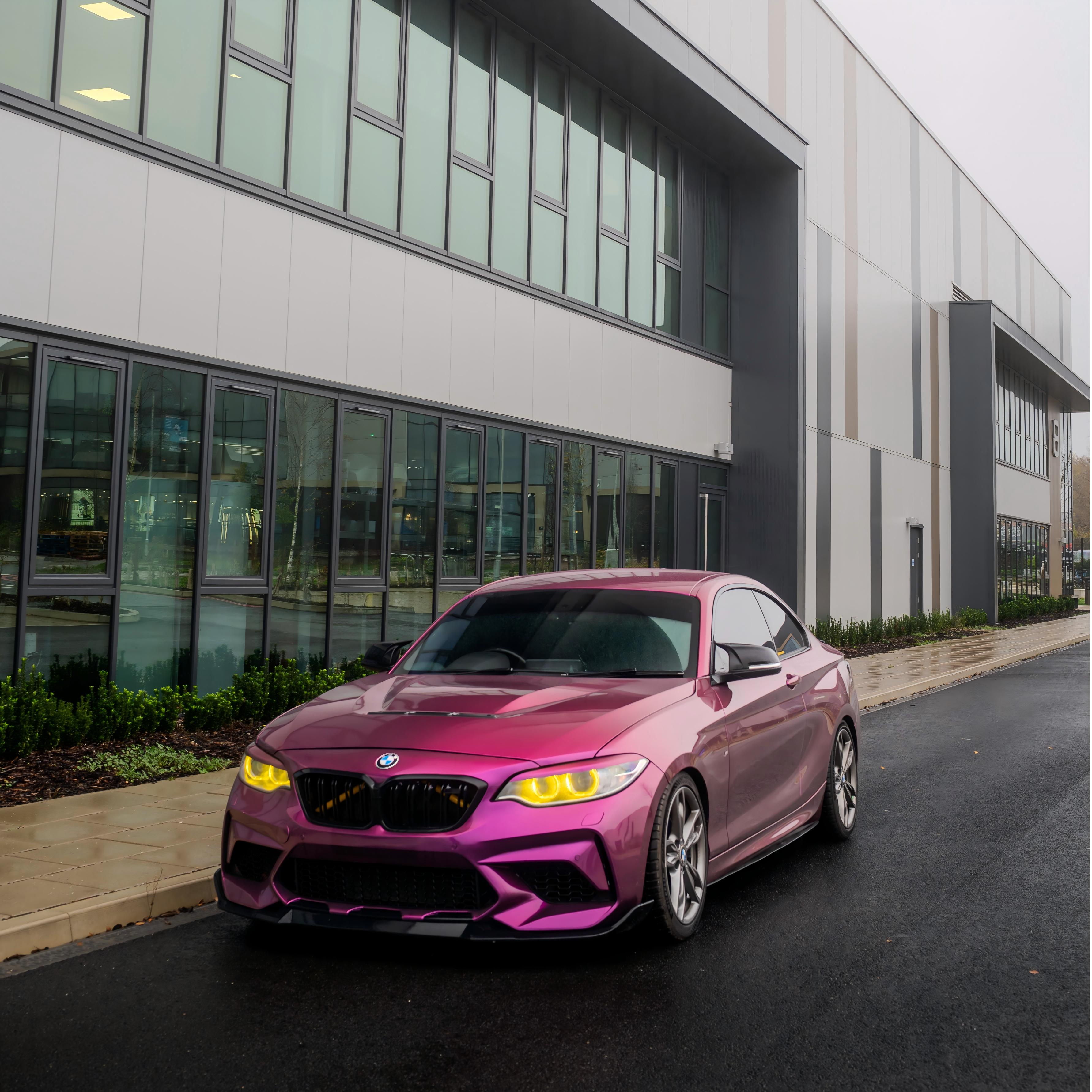 Super  Glossy Pearl Purple Car Vinyl Wrap PET review Pearl 02