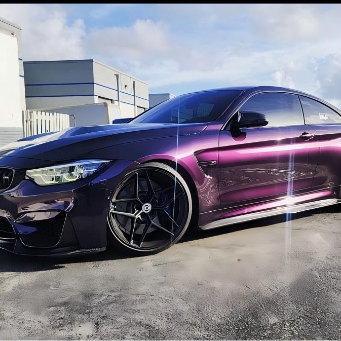 Gloss Metallic Midnight Purple Car Vinyl Wrap BMW PET review 1slowgt50 00