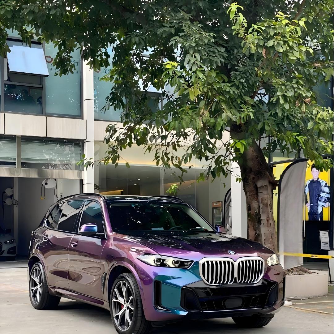 Gloss Metallic Chameleon Purple Blue Car Vinyl Wrap PET review spark 03