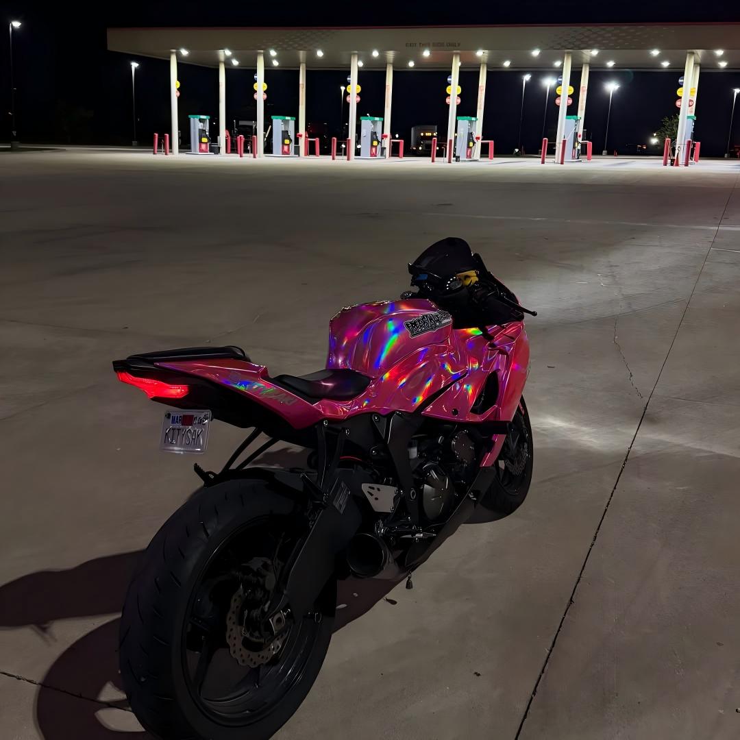 Gloss Pink Holographic Chrome Laser Car Vinyl Wrap Coupe BMW review kitysak 03