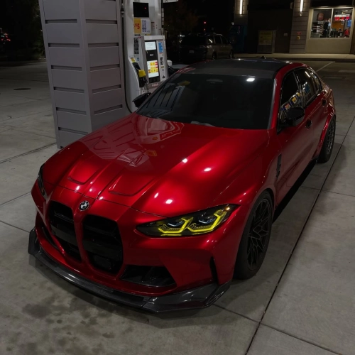 Gloss Metallic Liquid Ruby Red Car Vinyl Wrap PET review 