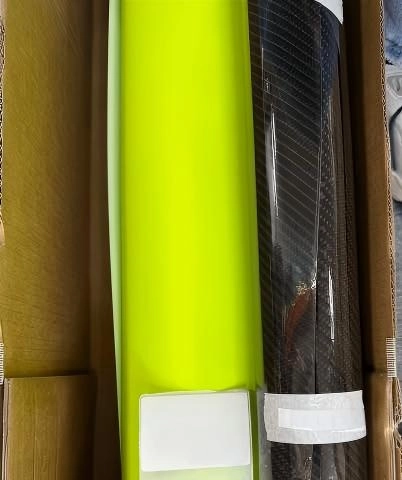 Matte Ultimate Flat Fluorescent Yellow Car Vinyl Wrap PET review 