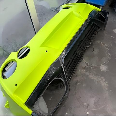 Matte Ultimate Flat Fluorescent Yellow Car Vinyl Wrap PET review matthieuhmd 02