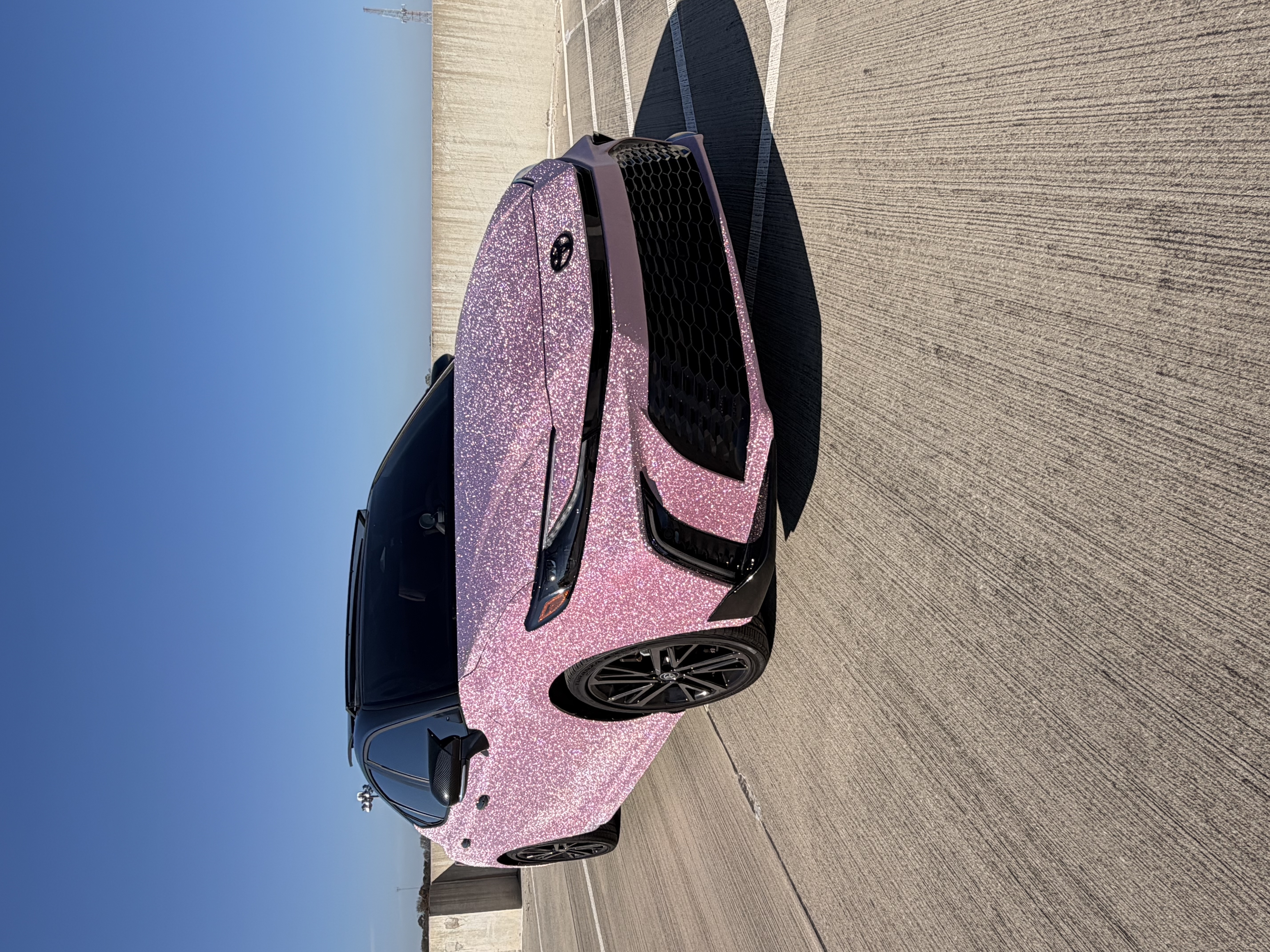 Matte Diamond Glitter Pink Car Vinyl Wrap review Awesome 00