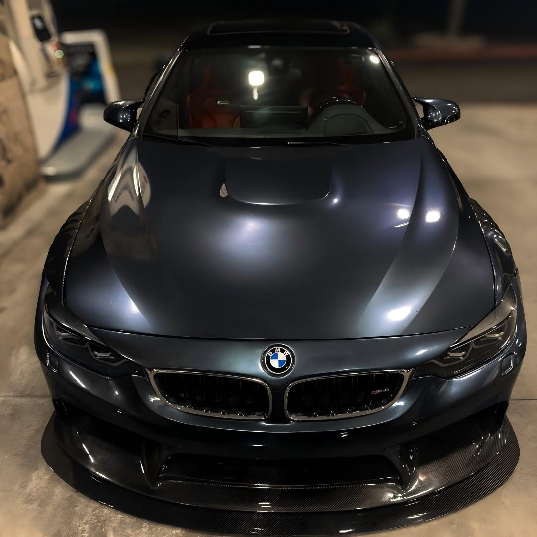 Gloss Metallic Chameleon Color Shift Grey Blue Car Vinyl Wrap PET review artwuurk 01