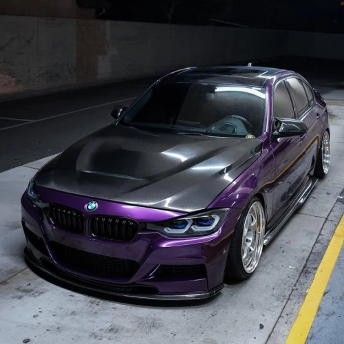 Gloss Metallic Twilight Purple Car Vinyl Wrap PET review 