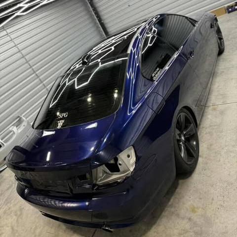 Gloss Metallic Tanzanite Blue Car Vinyl Wrap PET review e92.ace_ 00