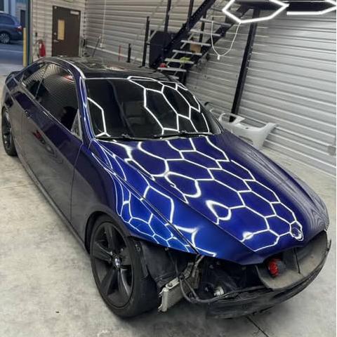 Gloss Metallic Tanzanite Blue Car Vinyl Wrap PET review e92.ace_ 01