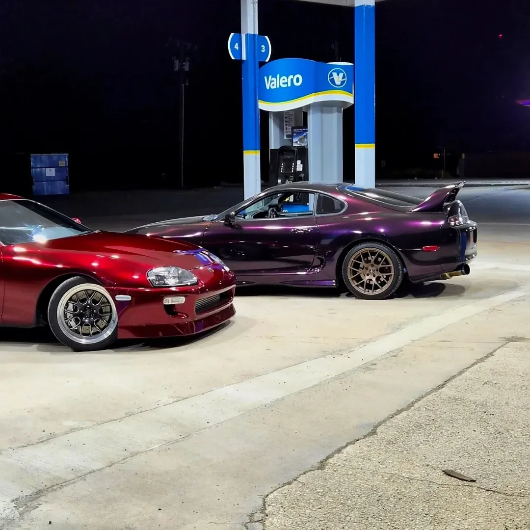 Gloss Metallic Gentian Purple Car Vinyl Wrap  PET review 4