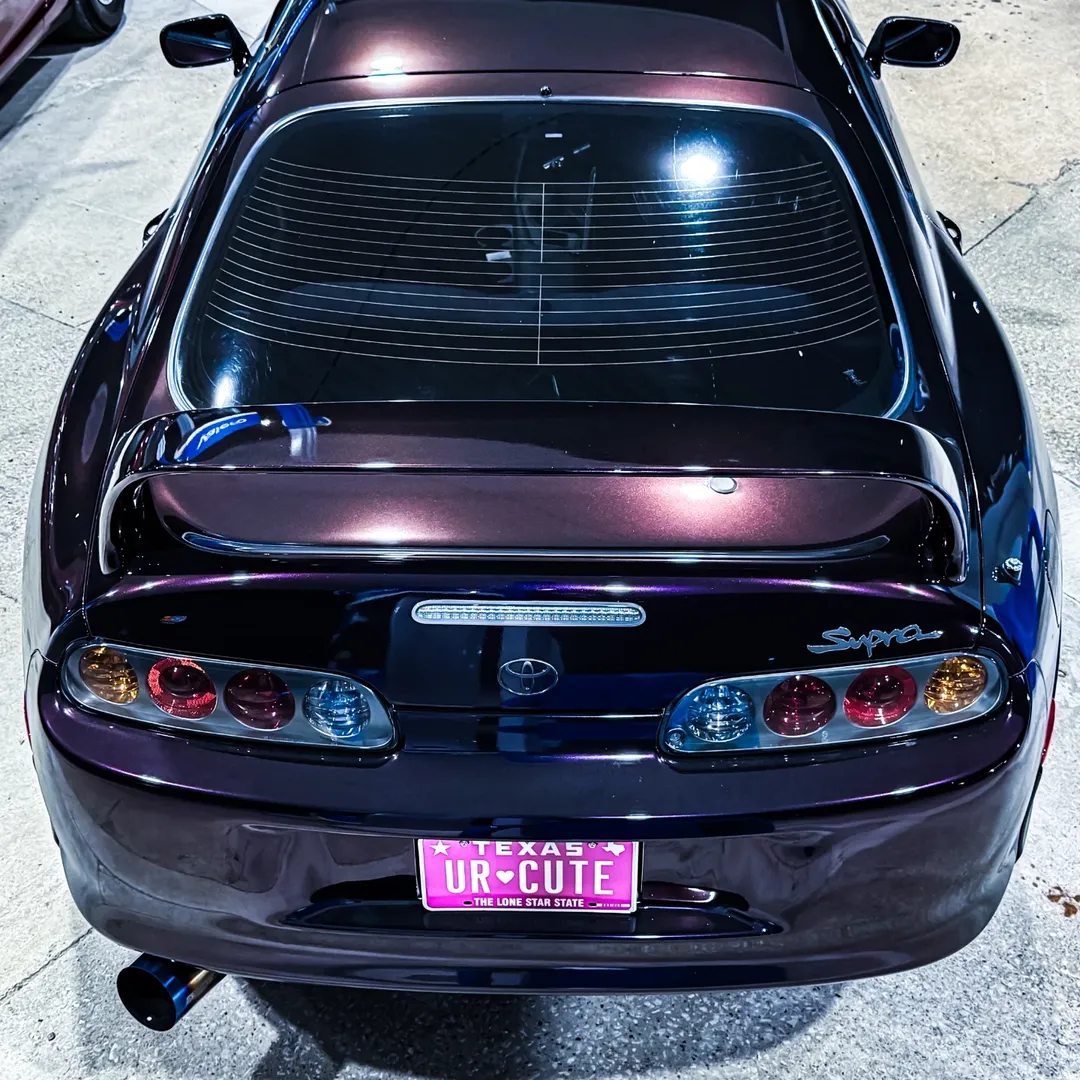 Gloss Metallic Gentian Purple Car Vinyl Wrap  PET review 3