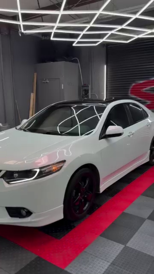 Gloss Metallic Chameleon Pearl Pink White Car Vinyl Wrap PET review 