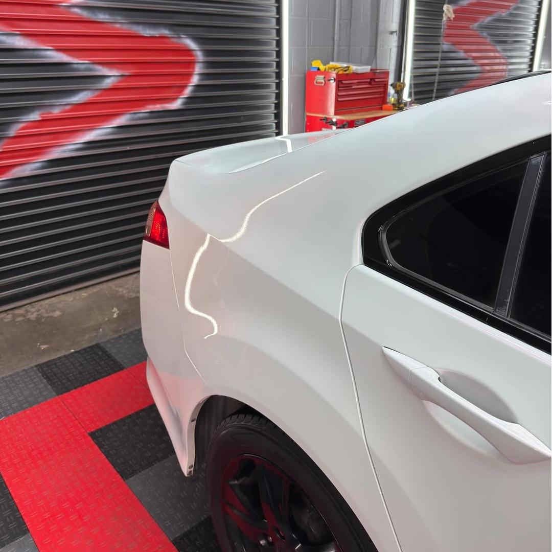 Gloss Metallic Chameleon Pearl Pink White Car Vinyl Wrap PET review 4