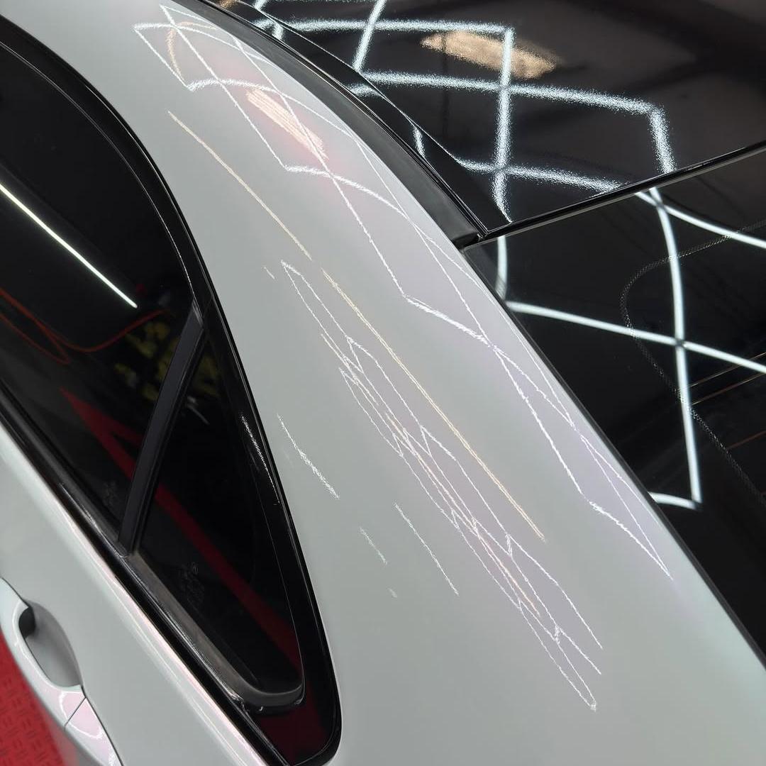 Gloss Metallic Chameleon Pearl Pink White Car Vinyl Wrap PET review 7