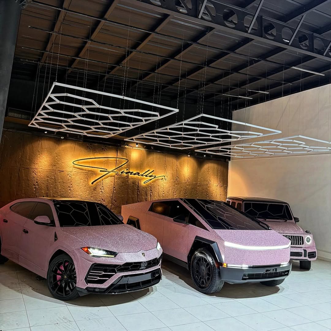 Matte Diamond Glitter Pink Car Vinyl Wrap review 4