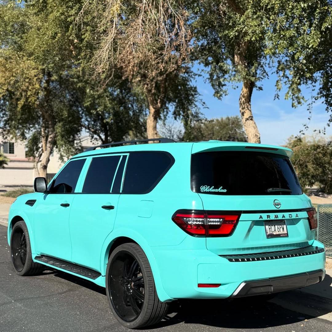 Gloss Sparkle Glitter Tiffany Blue Car Vinyl Wrap review 2