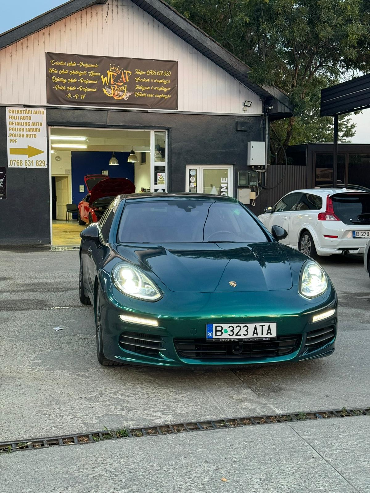 Gloss Metallic British Royal Green Car Vinyl Wrap PET  review alukovinyl 01