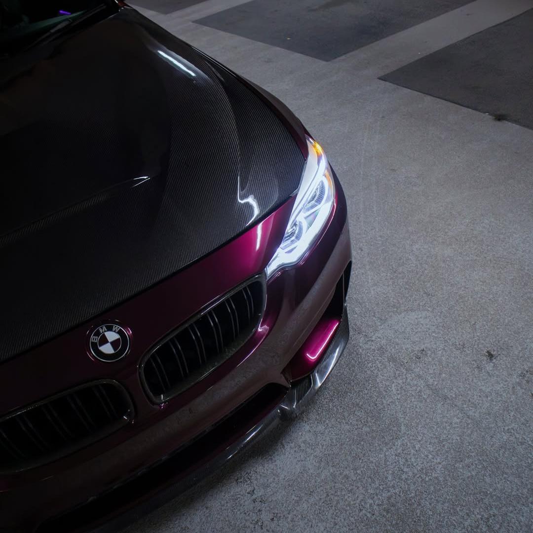 Gloss Metallic Plum Purple Car Vinyl Wrap PET review black_f82_m4 02