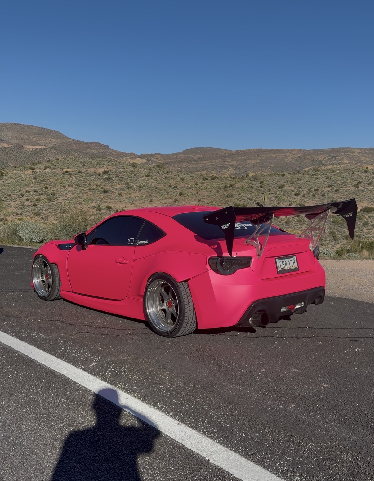 Ultimate Flat Fluorescent Pink Car Vinyl Wrap PET review Caleb 01