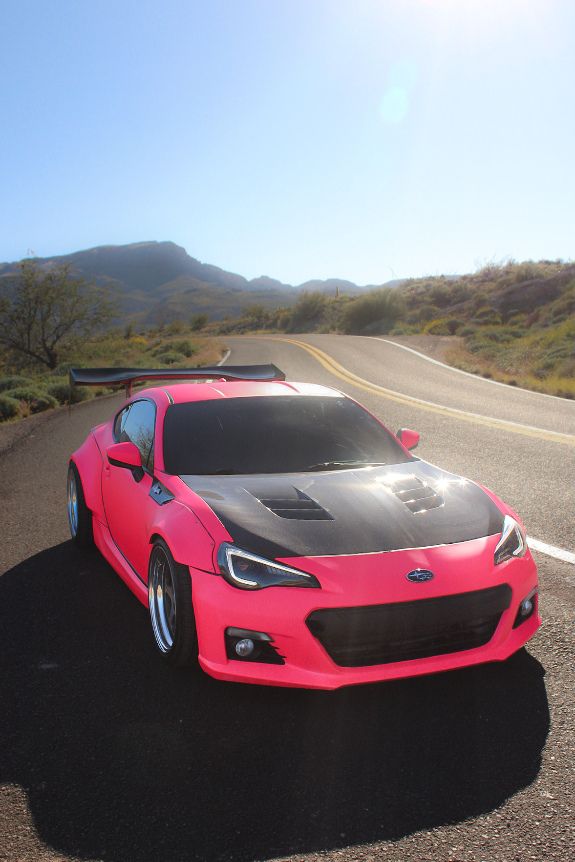 Ultimate Flat Fluorescent Pink Car Vinyl Wrap PET review Caleb 02