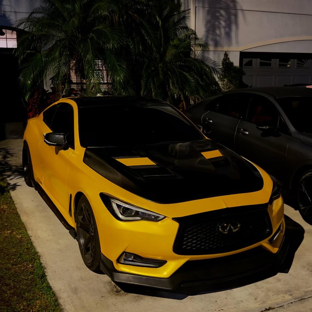 Matte Metallic Satin Energetic Yellow Car Vinyl Wrap review q60jt 01