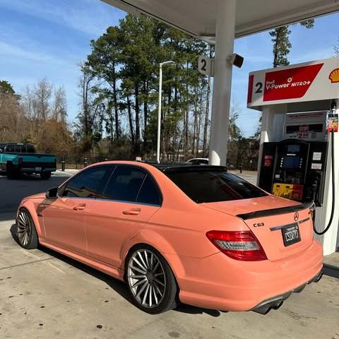 Gloss Salmon Pink Car Vinyl Wrap review wide_catt 03