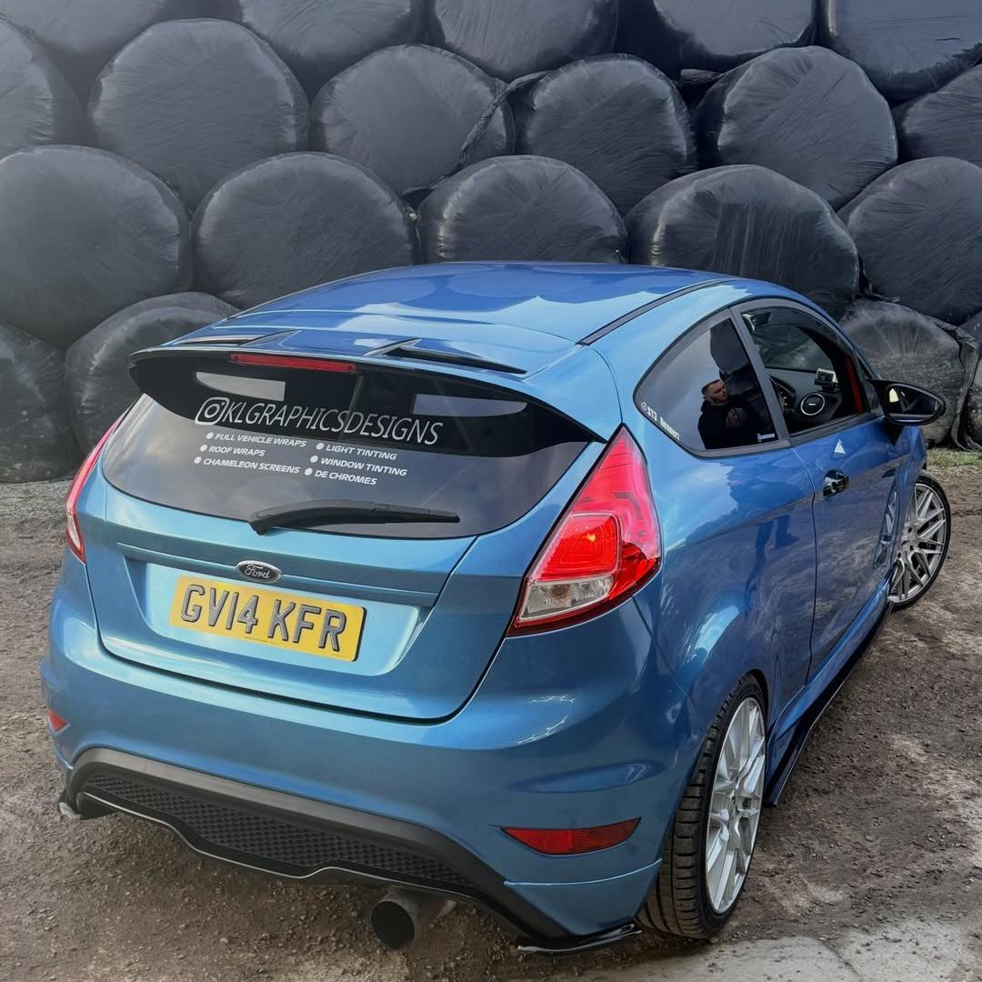 Gloss Metallic Rainbow Laser Blue Car Vinyl Wrap review klgraphicsdesign 02