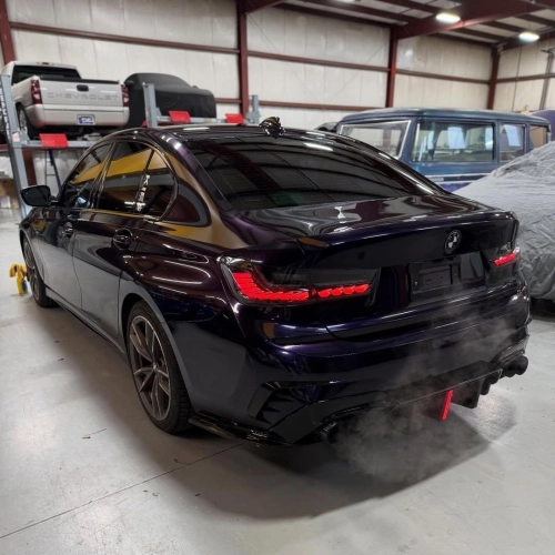 Gloss Metallic Midnight Purple Car Vinyl Wrap BMW PET review 