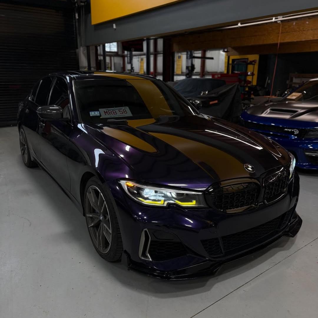 Gloss Metallic Midnight Purple Car Vinyl Wrap BMW PET review reyes.restyling 03
