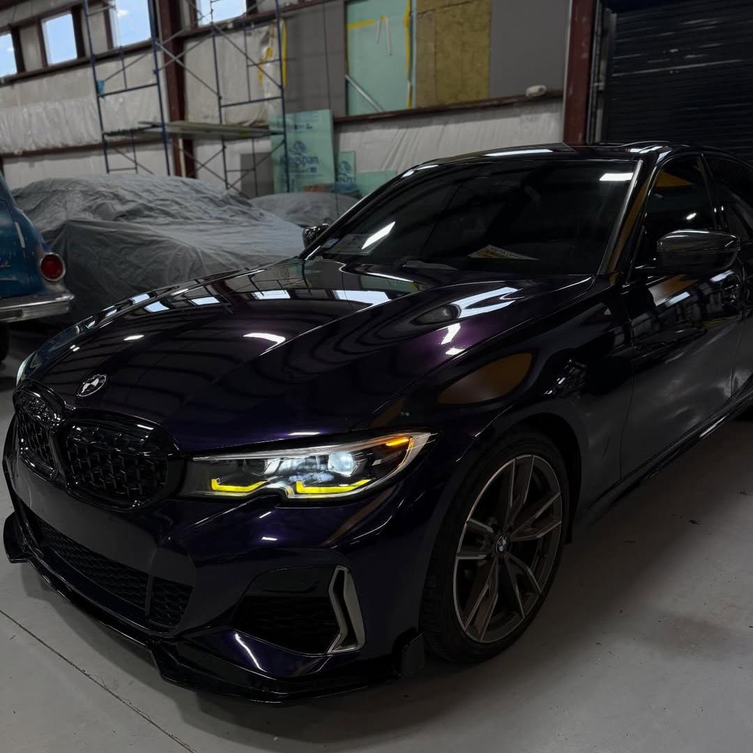 Gloss Metallic Midnight Purple Car Vinyl Wrap BMW PET review reyes.restyling 04