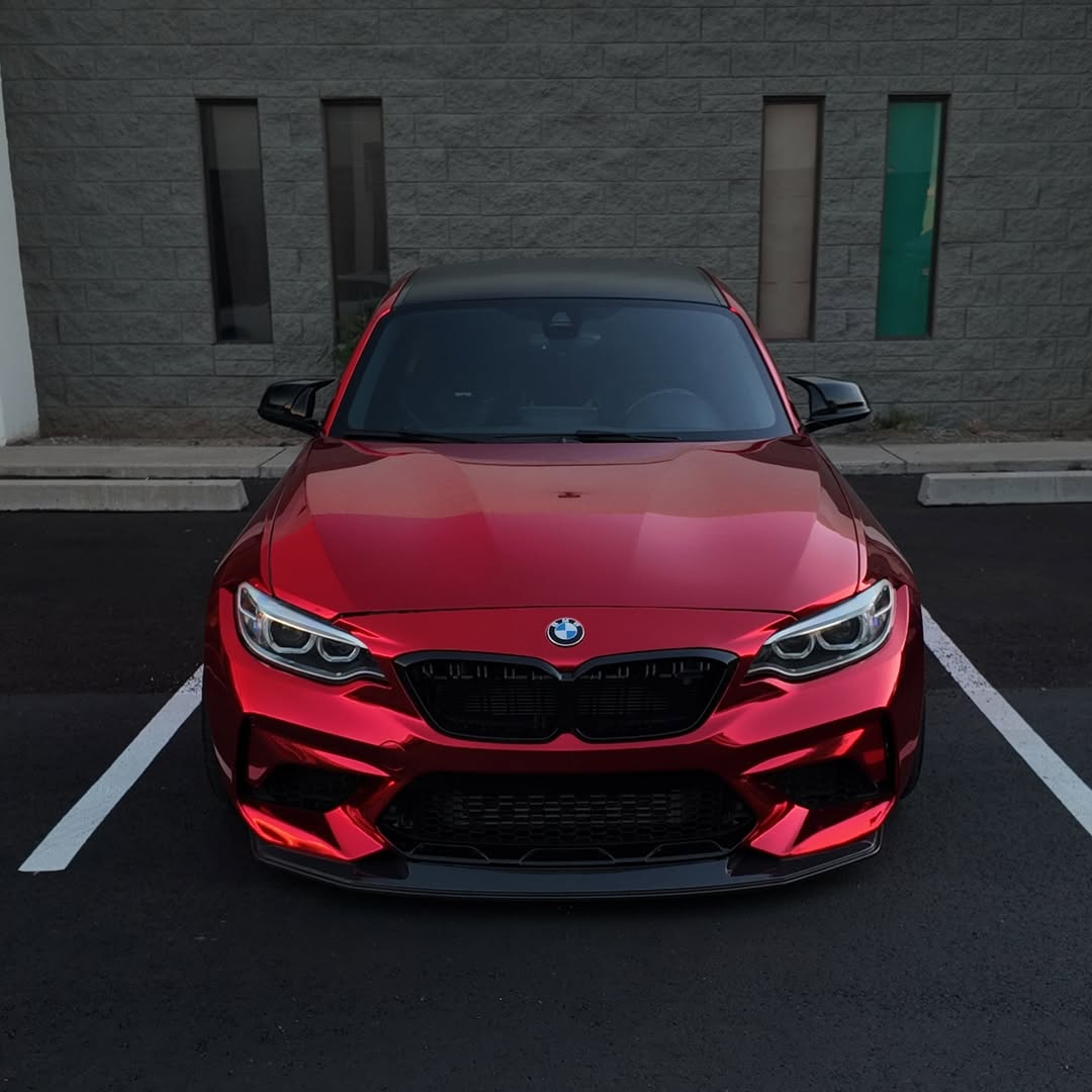 Gloss Mirror Chrome Candy Apple Red  Car Vinyl Wrap review Mike 04