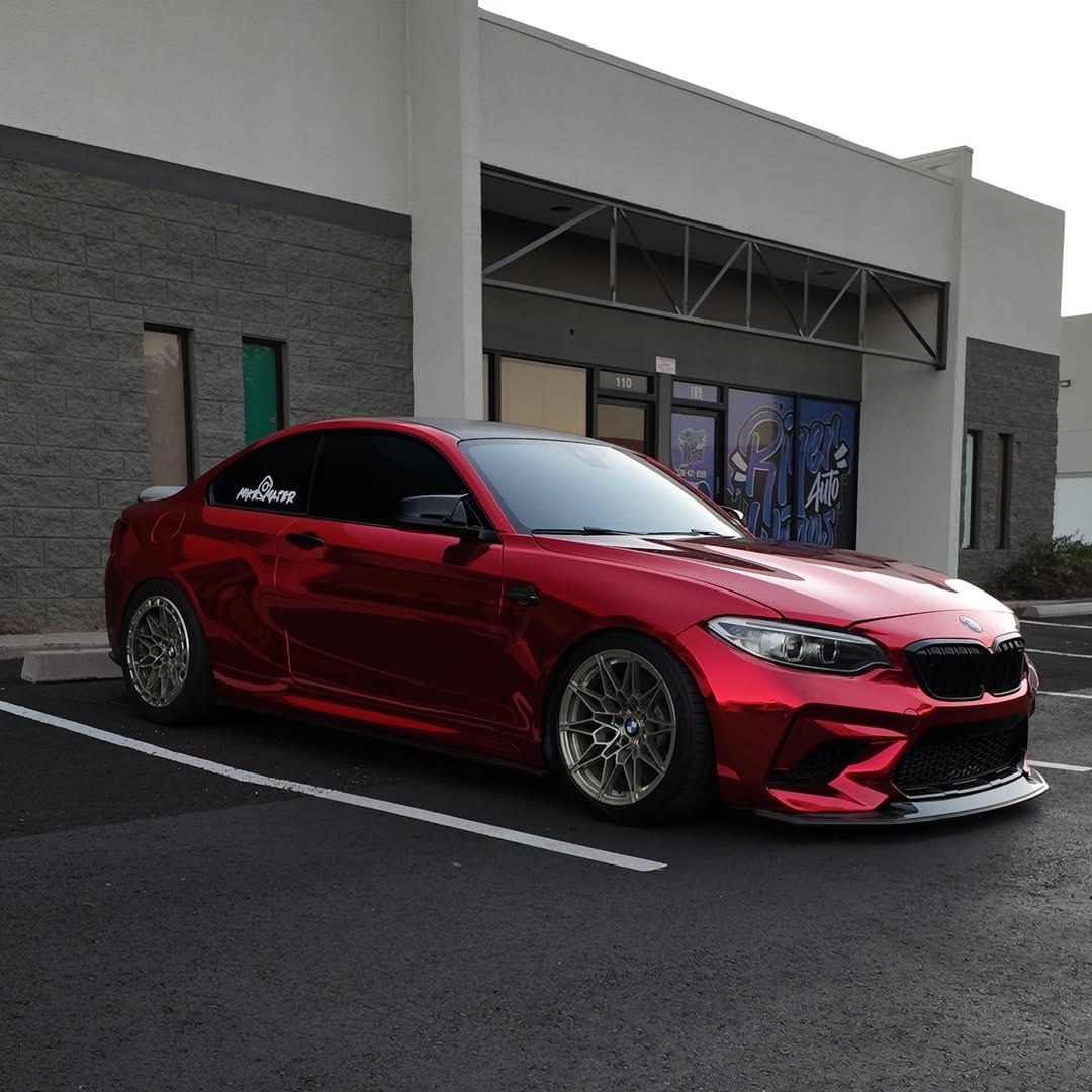 Gloss Mirror Chrome Candy Apple Red  Car Vinyl Wrap review Mike 05