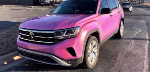 Gloss Metallic Rainbow Laser Pink Car Vinyl Wrap review 