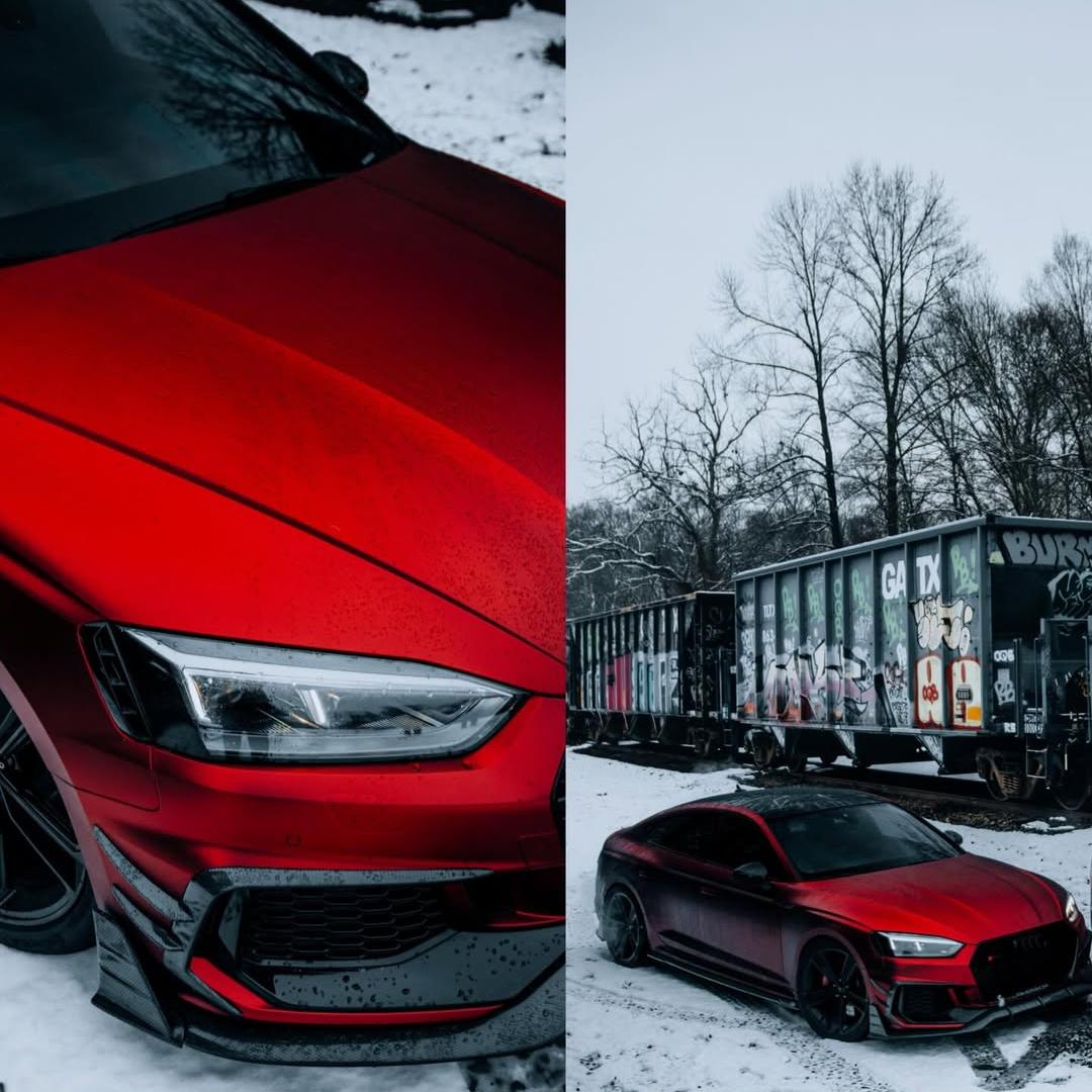 Satin Chrome Metallic Romanee Red Vinyl Wrap | Romania Red Wrap PET review feaargarage 01