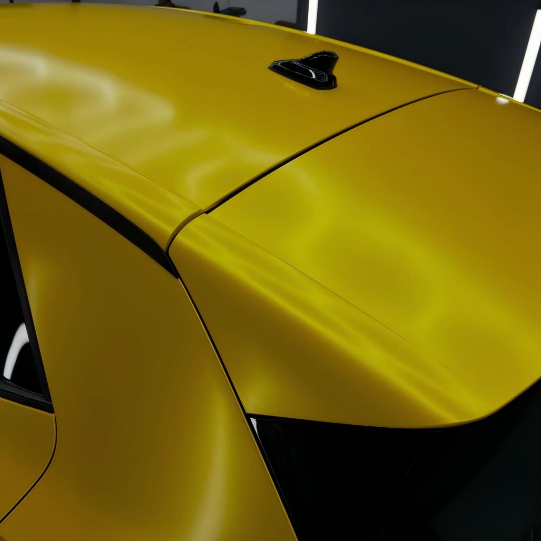 Matte Metallic Satin Energetic Yellow Car Vinyl Wrap review foliexclusive 03